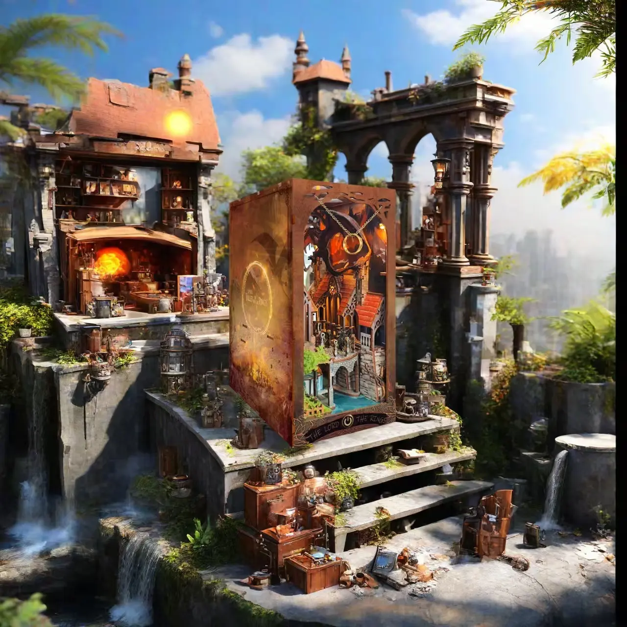 L.O.T.R | Spirit Valley of the Magic Ring DIY Book Nook Kit