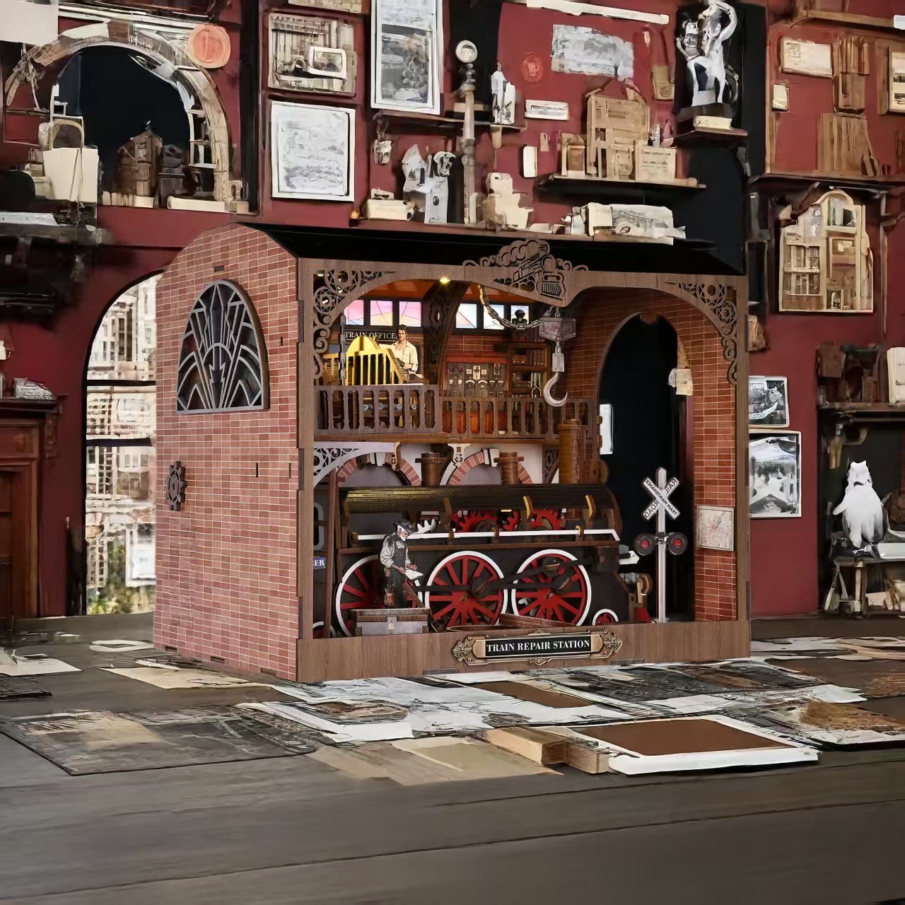 Train Repair Station DIY Book Nook Kit