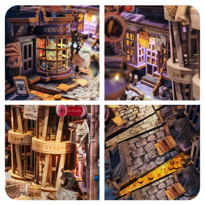 Magic Night Alley DIY Book Nook Kit-Book Nook World