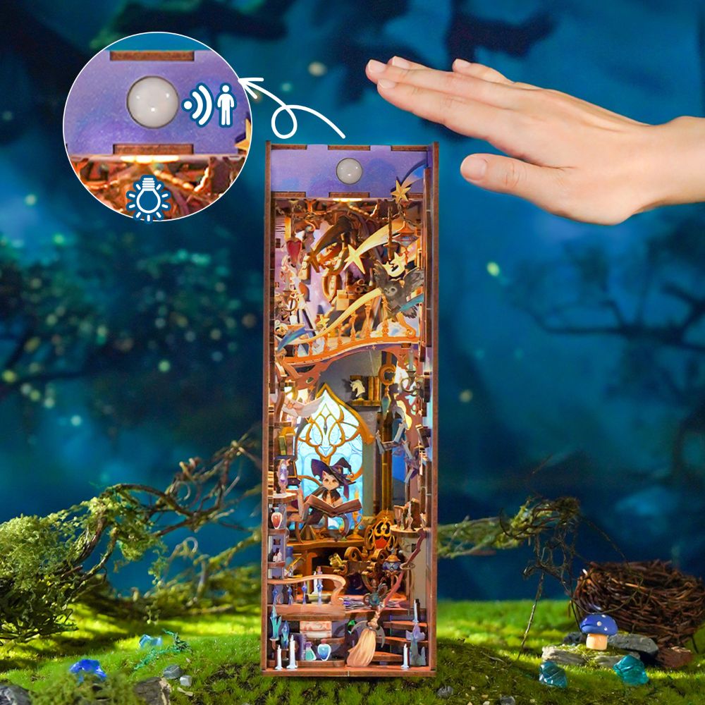 It has a smart auto-sensing light that turns on when approached and off after a couple of minutes.