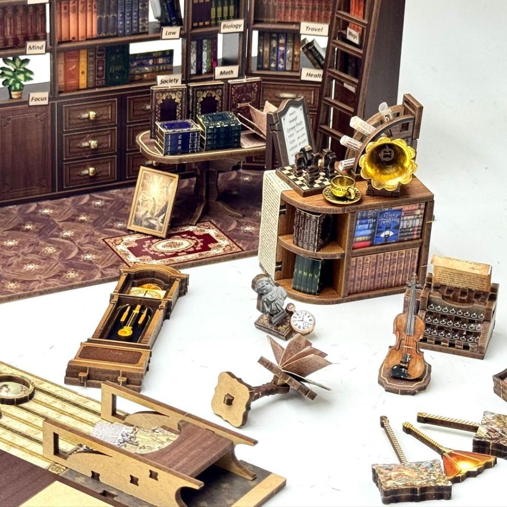 Made from pre-cut precision wooden pieces and pre-painted details