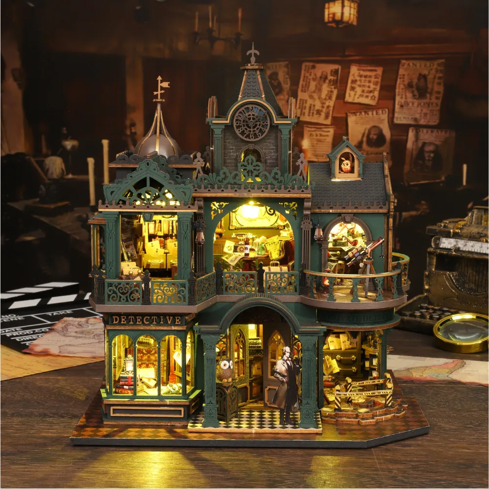 Green Detective Agency DIY Mini House Kit l DIY Miniature Kit