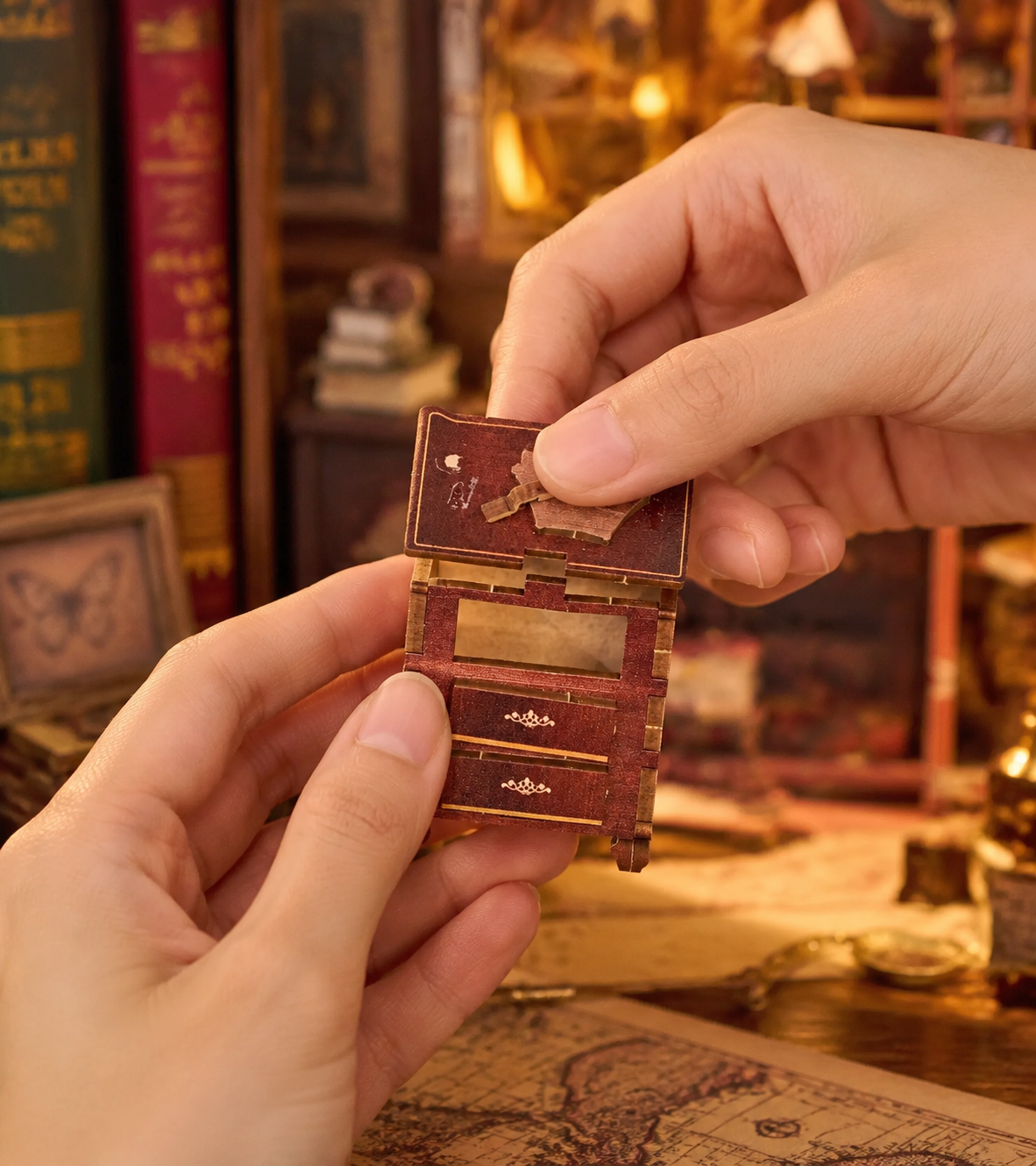 Detective Series - The Museum Mystery DIY Book Nook Kit build detail