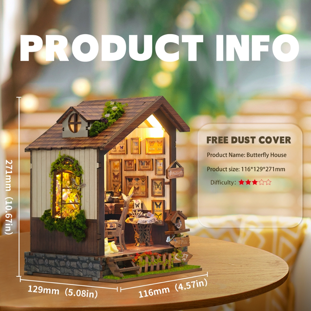 Butterfly House DIY Book Nook Kit-Book Nook World