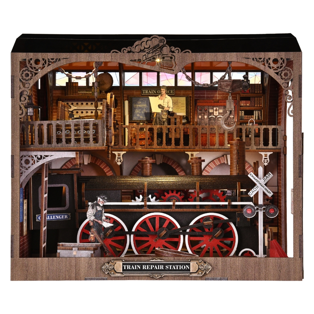 Train Repair Station DIY Book Nook Kit-Book Nook World