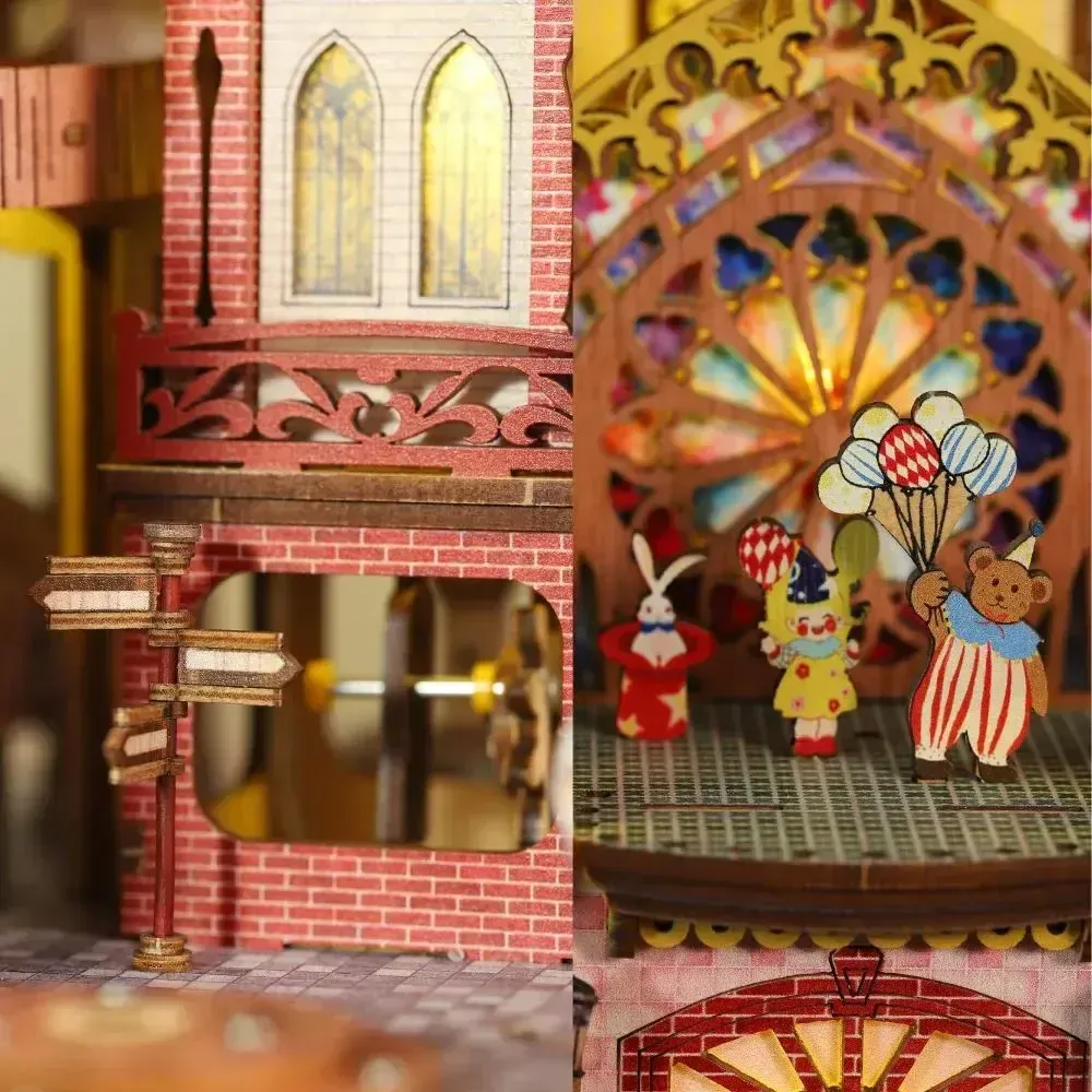Castle & Circus Themed Mini Scene Slices With Movable Gear