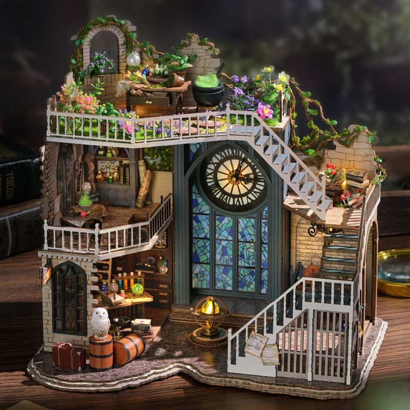 Magician's Hut DIY Miniature Dollhouse Kit-Book Nook World