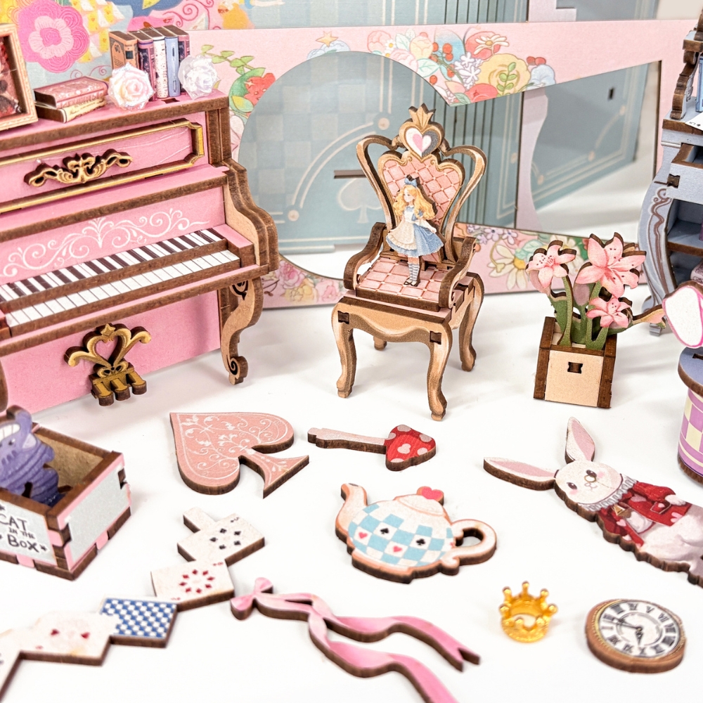 Alice's Tea Party Diary Book Nook Kit-internal detials
