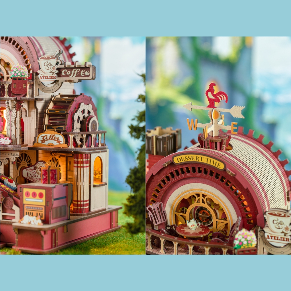 It is a mechanical puzzle that may include features like rotating parts and lighting.