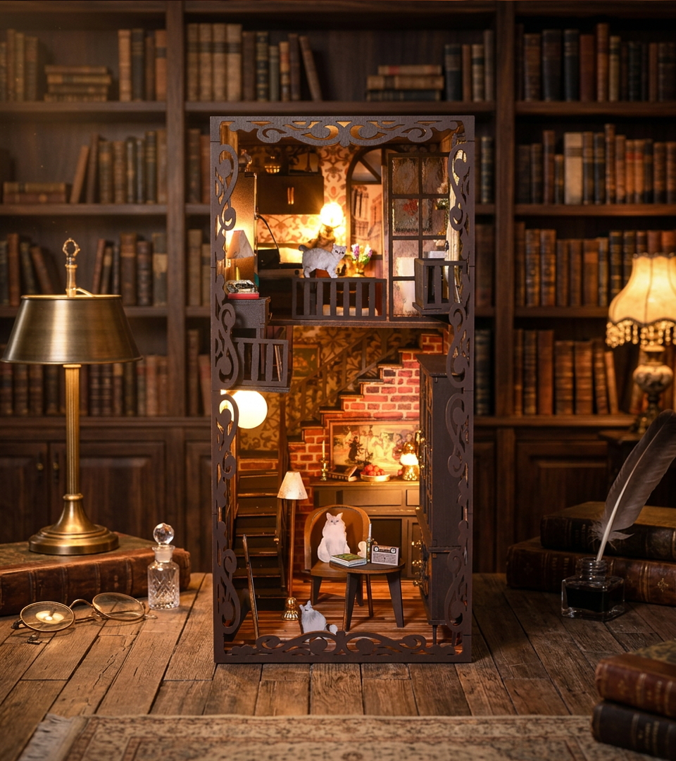 NO.9 Secret Castle DIY Book Nook Kit build detail