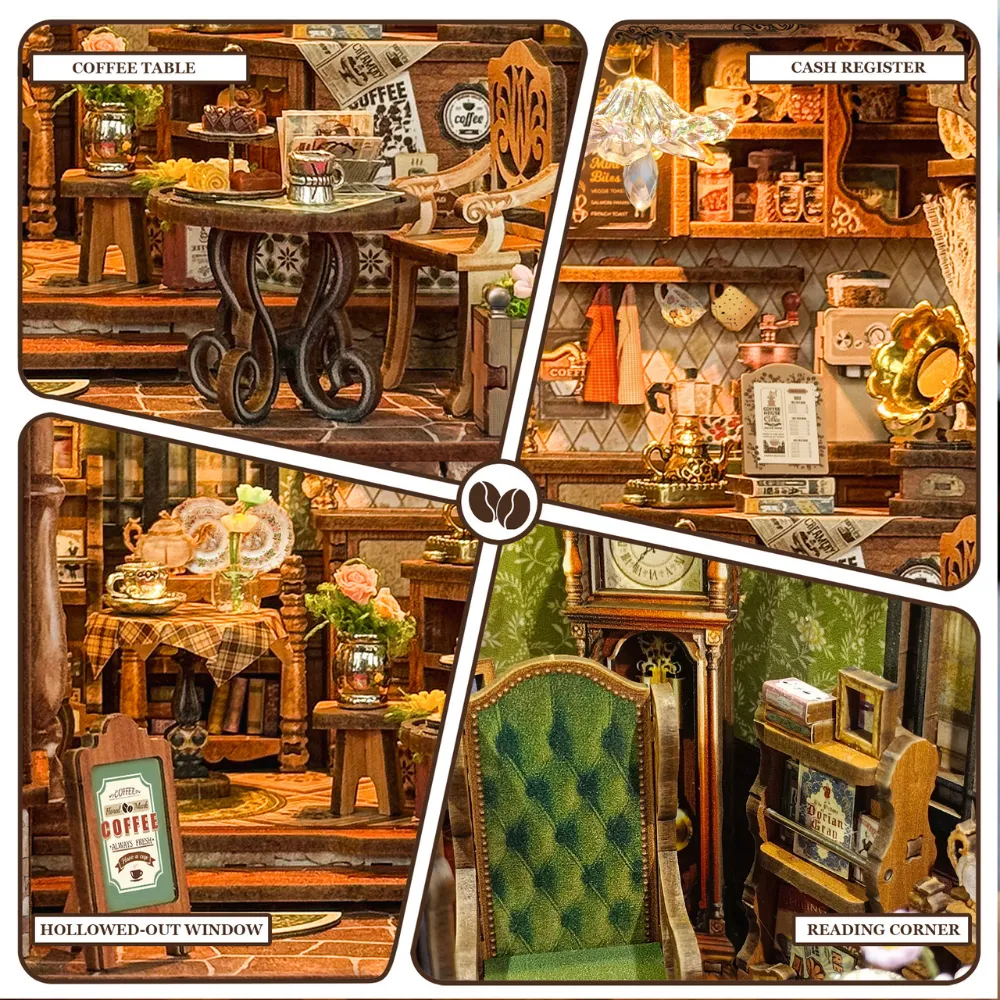 Floral Mark Café DIY Book Nook Kit 