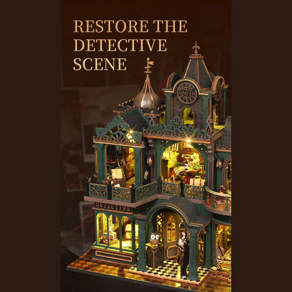 Green Detective Agency DIY Mini House Kit l DIY Miniature Kit