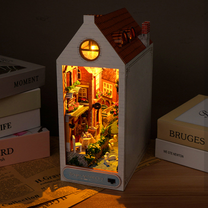 Bruges Ancient City DIY Book Nook Kit-Book Nook World