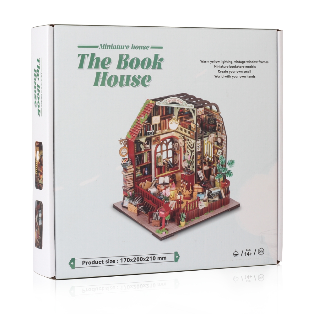 The Book House Mini House Kit l DIY Miniature Kit-Book Nook World