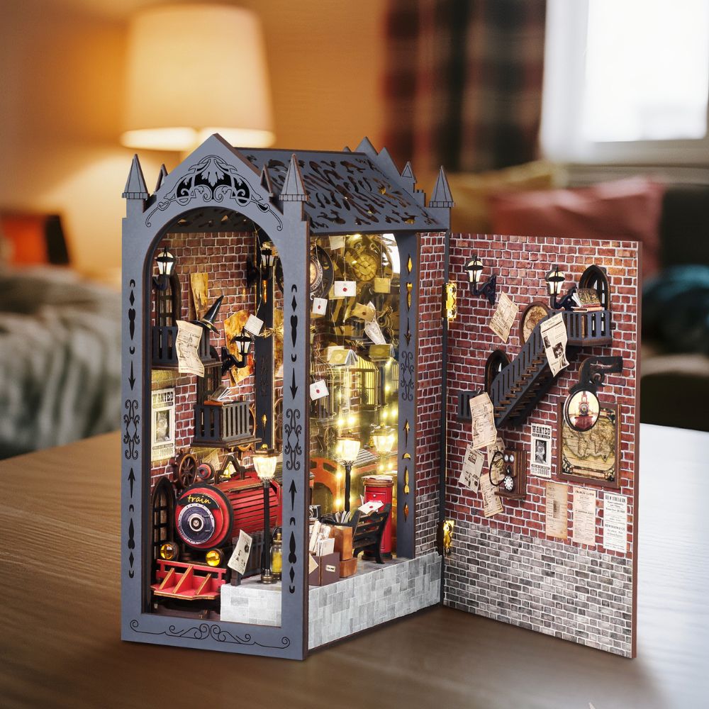 Fantasy Train Platform DIY Book Nook Kit-Book Nook World