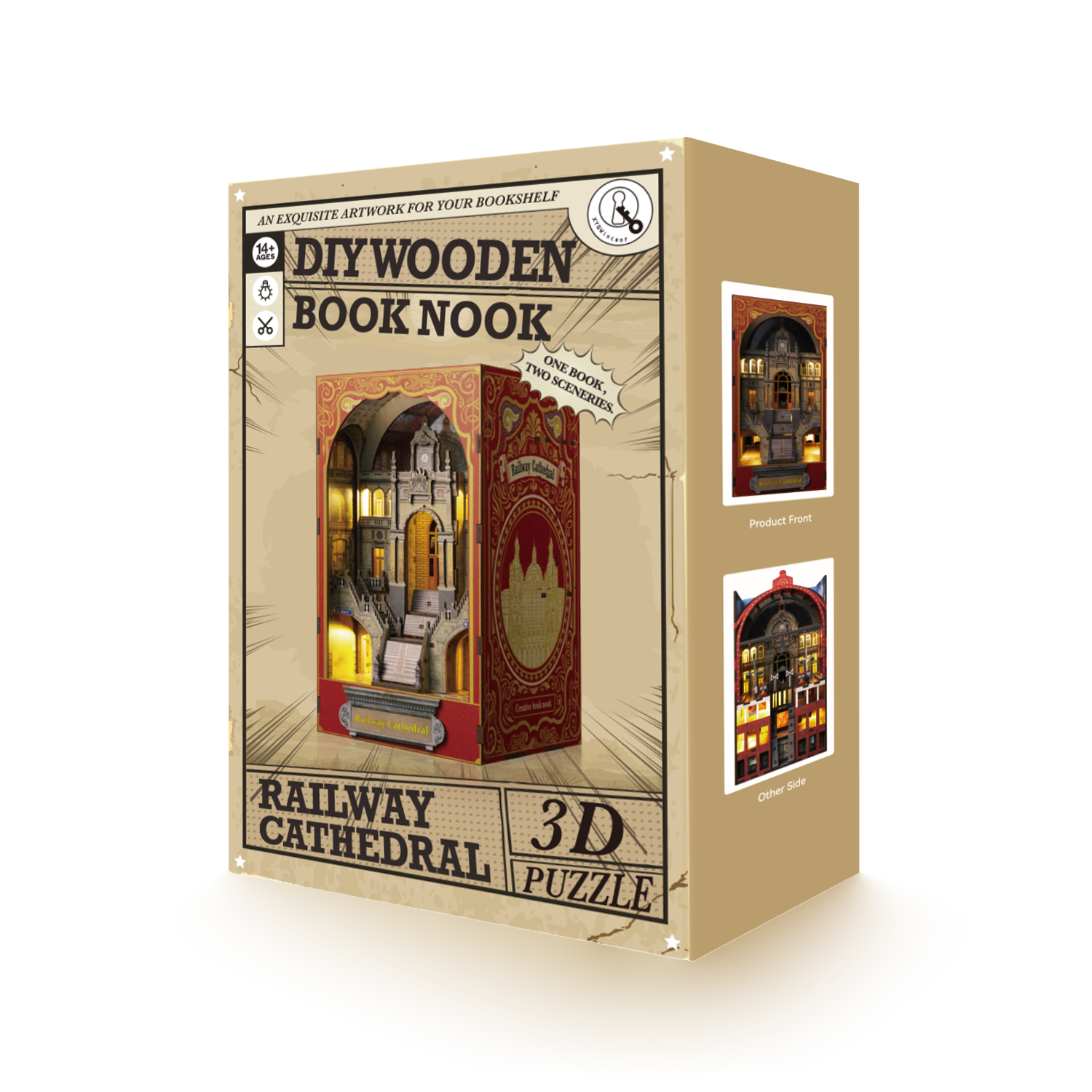 Railway Cathedral DIY Wooden Book Nook Kit-Book Nook World