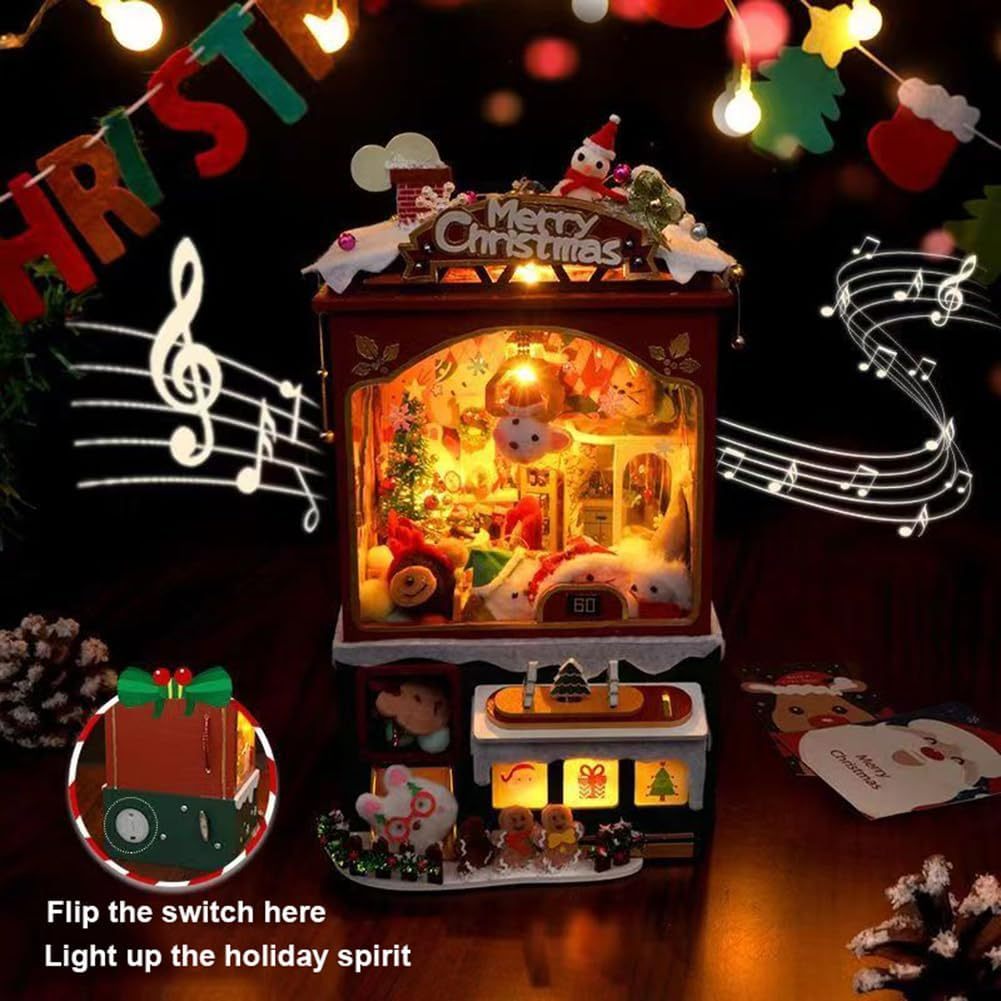 Christmas Crane Game Book Nook Kit-Book Nook World