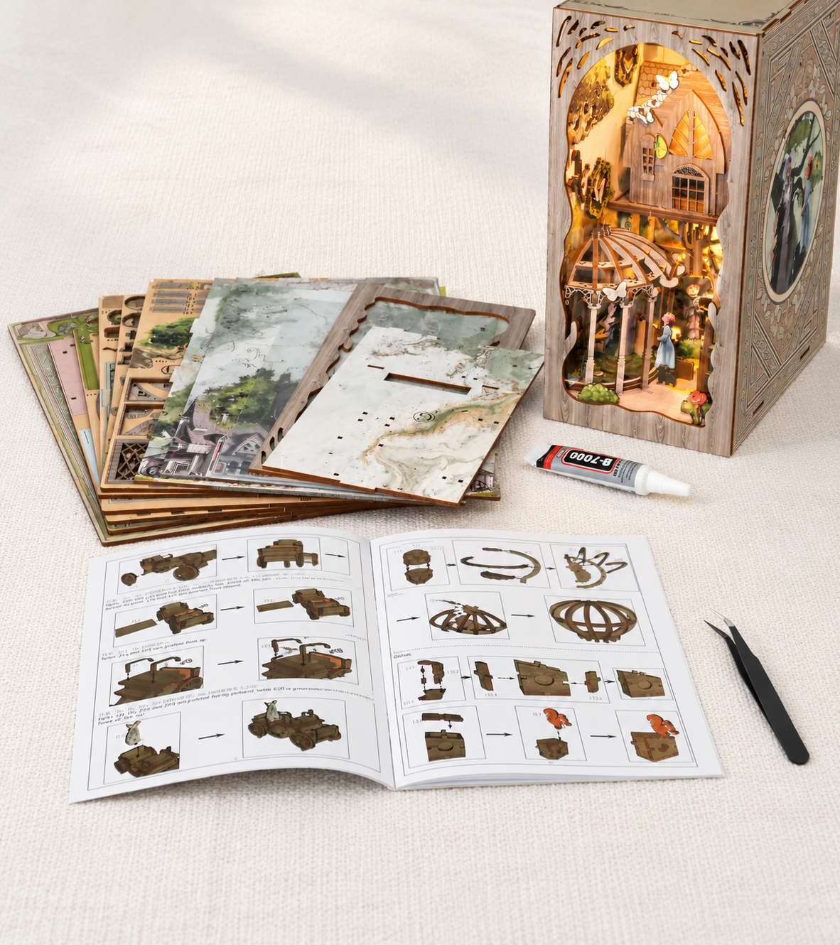 Dorothy's Journey DIY Book Nook Kit build detail