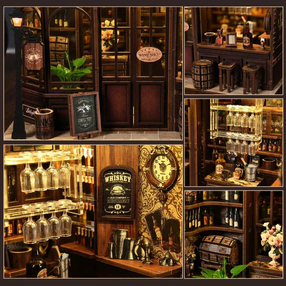 Corner Tavern Mini House Kit l DIY Miniature Kit