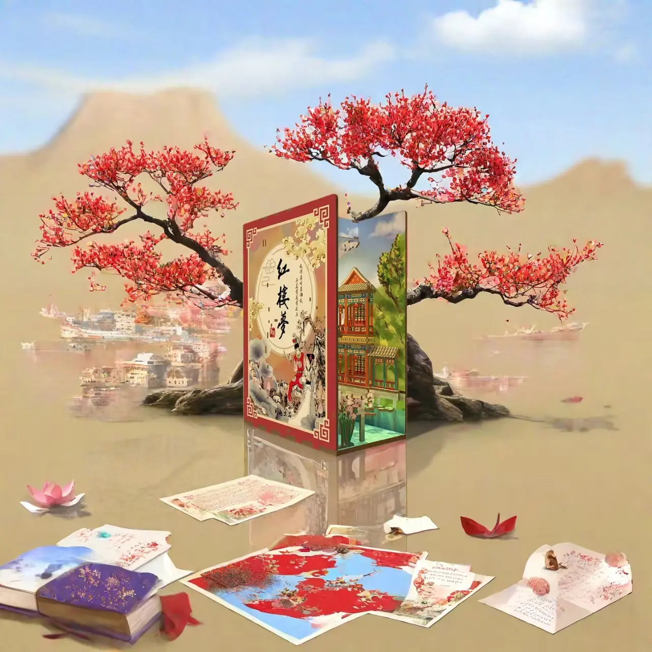 Dream of Red Mansions DIY Book Nook Kit