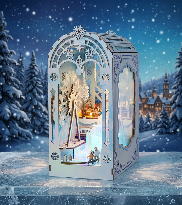 Frozen Realms: The Enchanted Ice World DIY Book Nook Kit build detail