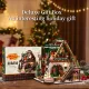 Snowy Christmas Lodge DIY Miniature Dollhouse Kits