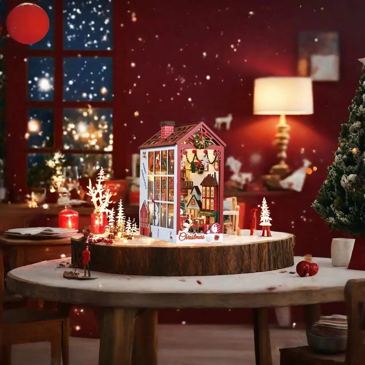 Christmas DIY Book Nook Kit（with Music Box)）