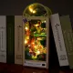 Firefly Forest DIY Book Nook Kit with miniature forest scene, fairy lights, and detailed bookends for cozy reading nooks.