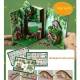 Firefly Forest DIY Book Nook Kit with miniature forest scene, bookshelves, and whimsical lighting for cozy decor.