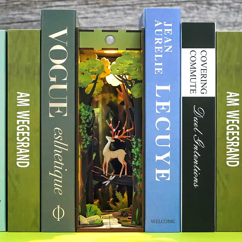 Story of The Forest DIY Book Nook Kit with miniature trees, cozy scenes, and customizable design for creative book lovers.