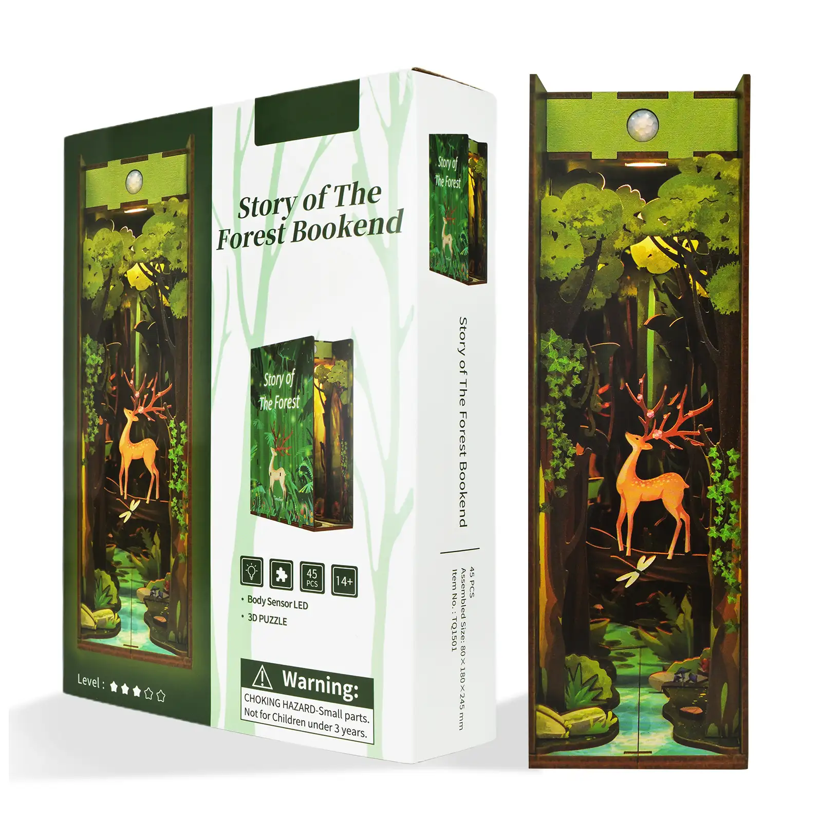Story of The Forest DIY Book Nook Kit with miniature trees, cozy cottage, and detailed scenery for creative book lovers.