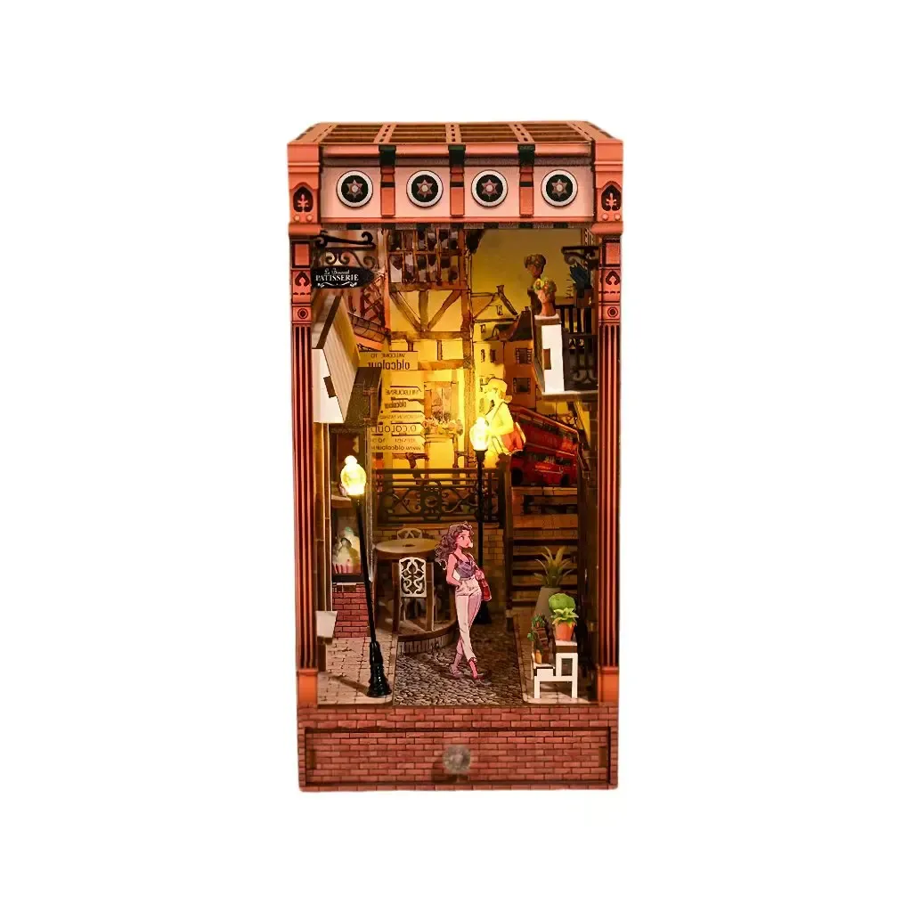 European Street DIY Book Nook Kit build details