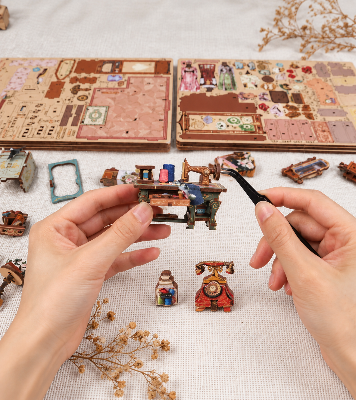 Marguerite Tailor DIY Book Nook Kit build detail
