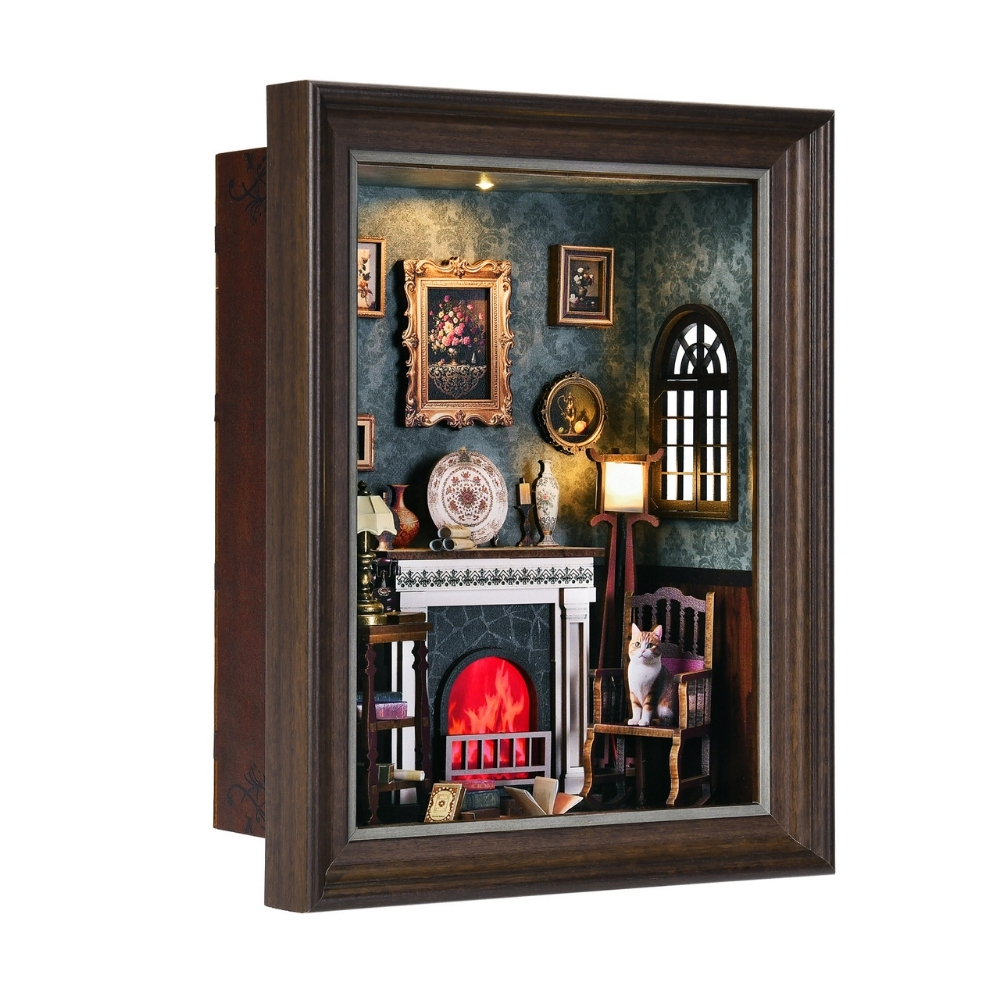 Fireplace DIY Book Nook Kit-Book Nook World