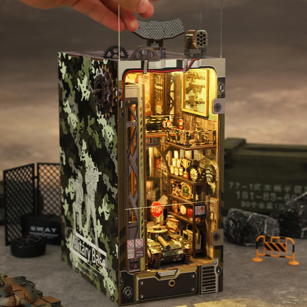 Military Base DIY Book Nook Kit-Book Nook World