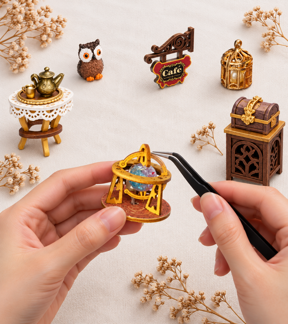 Edinburgh Castle DIY Mini House Kit l DIY Miniature Kit build detail