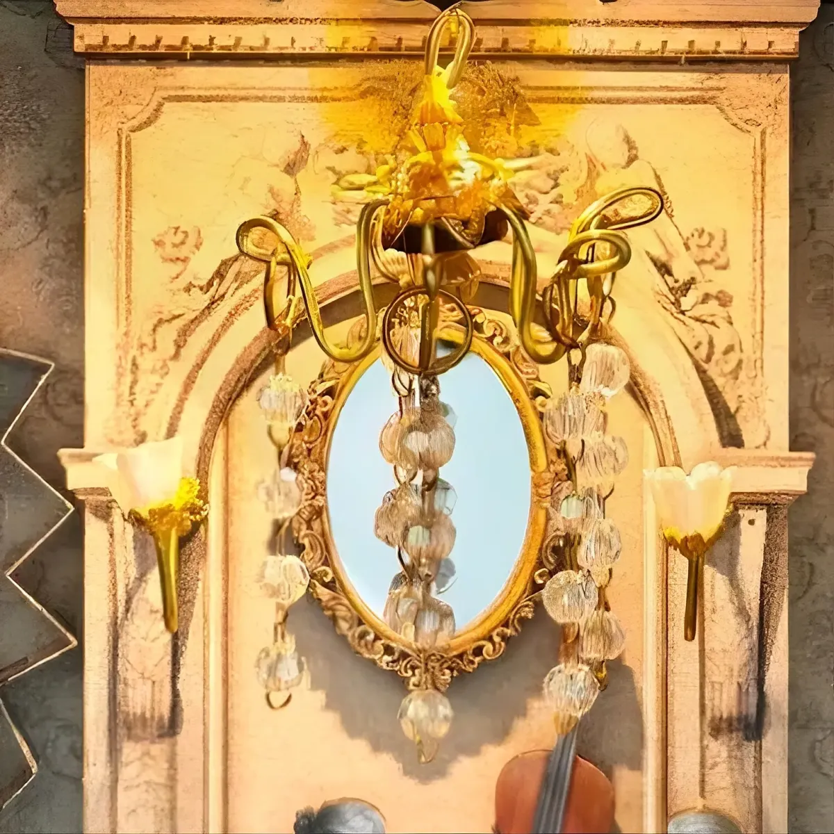 Ornement miniature exquis de lustre en cristal