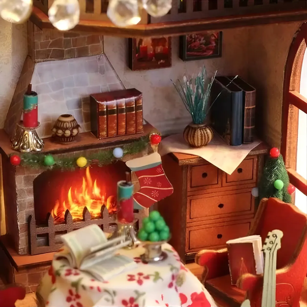 Layered Holiday Living Room Layout