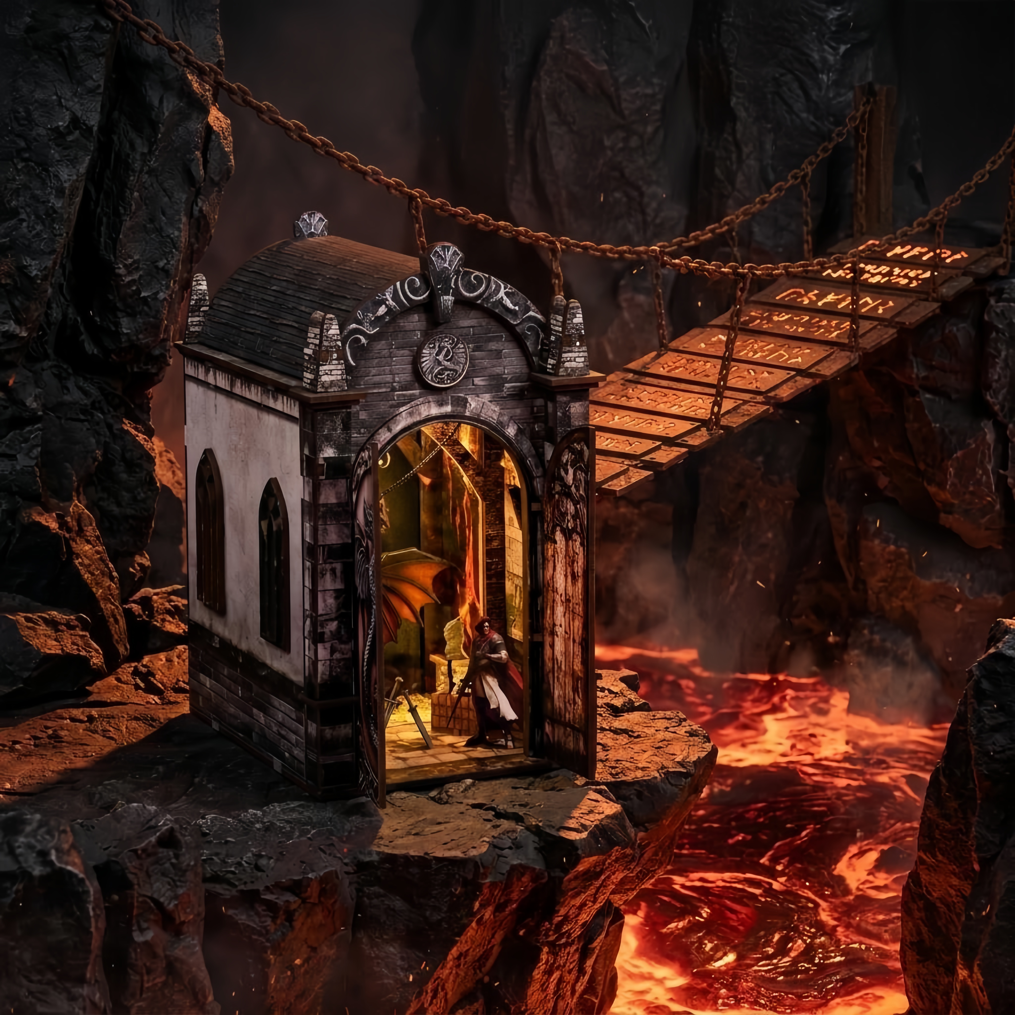 Dragons Treasure Labyrinth DIY Book Nook Kit