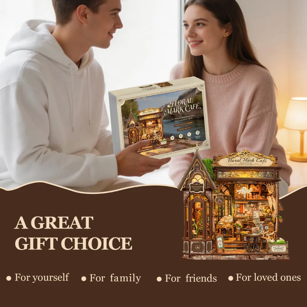 Floral Mark Café DIY Book Nook Kit 