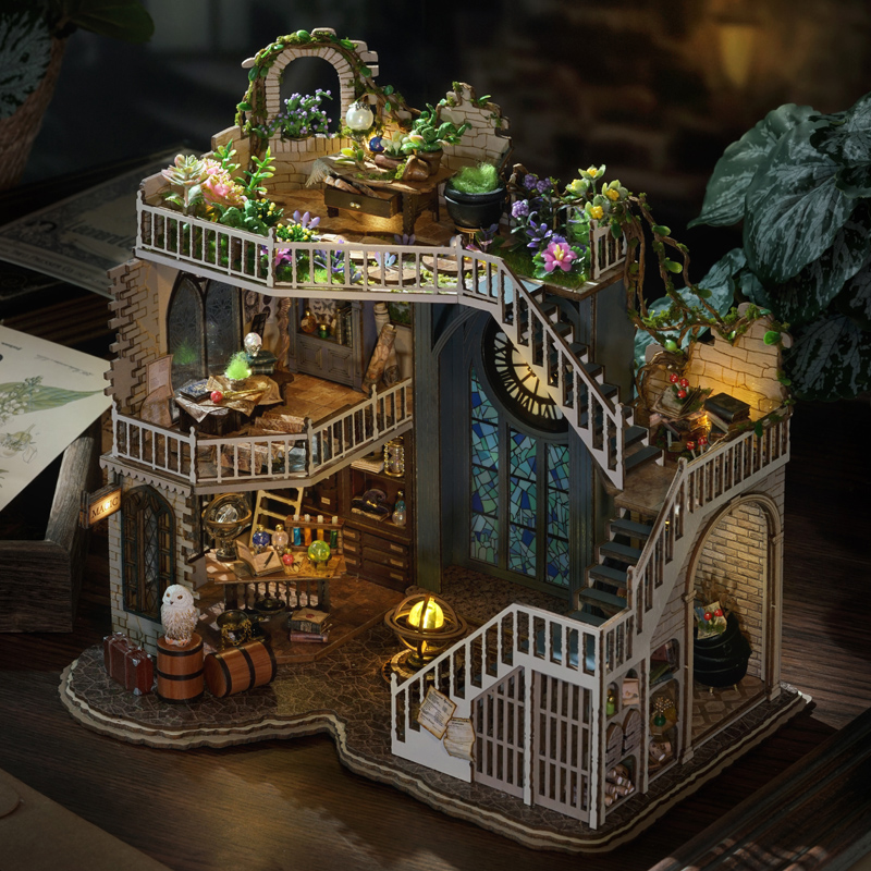 Magician's Hut DIY Miniature Dollhouse Kit-Book Nook World