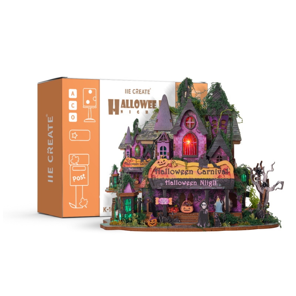 Halloween Night Mini House Kit l DIY Miniature Kit-Book Nook World