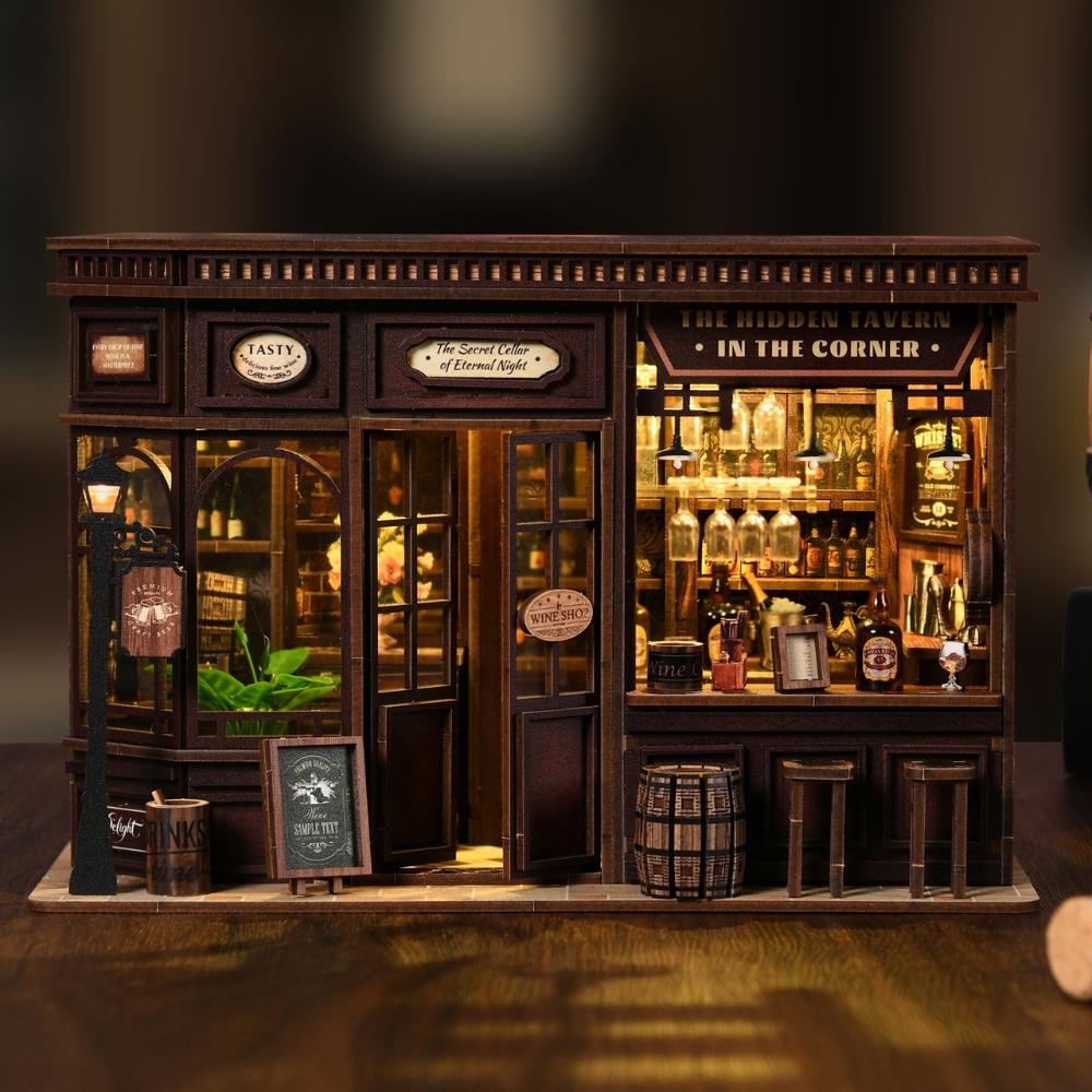 Corner Tavern Mini House Kit l DIY Miniature Kit