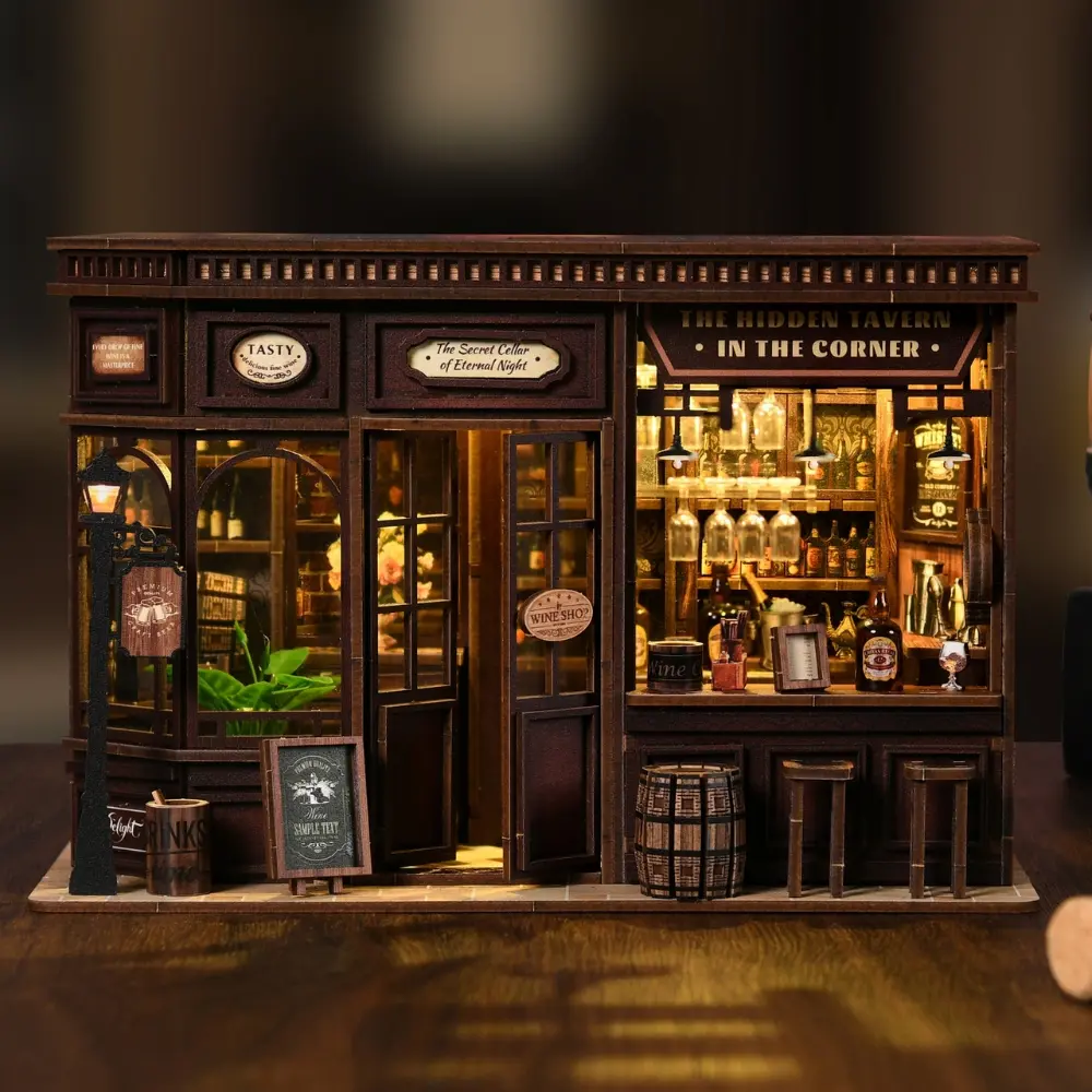 Corner Tavern Mini House Kit l DIY Miniature Kit