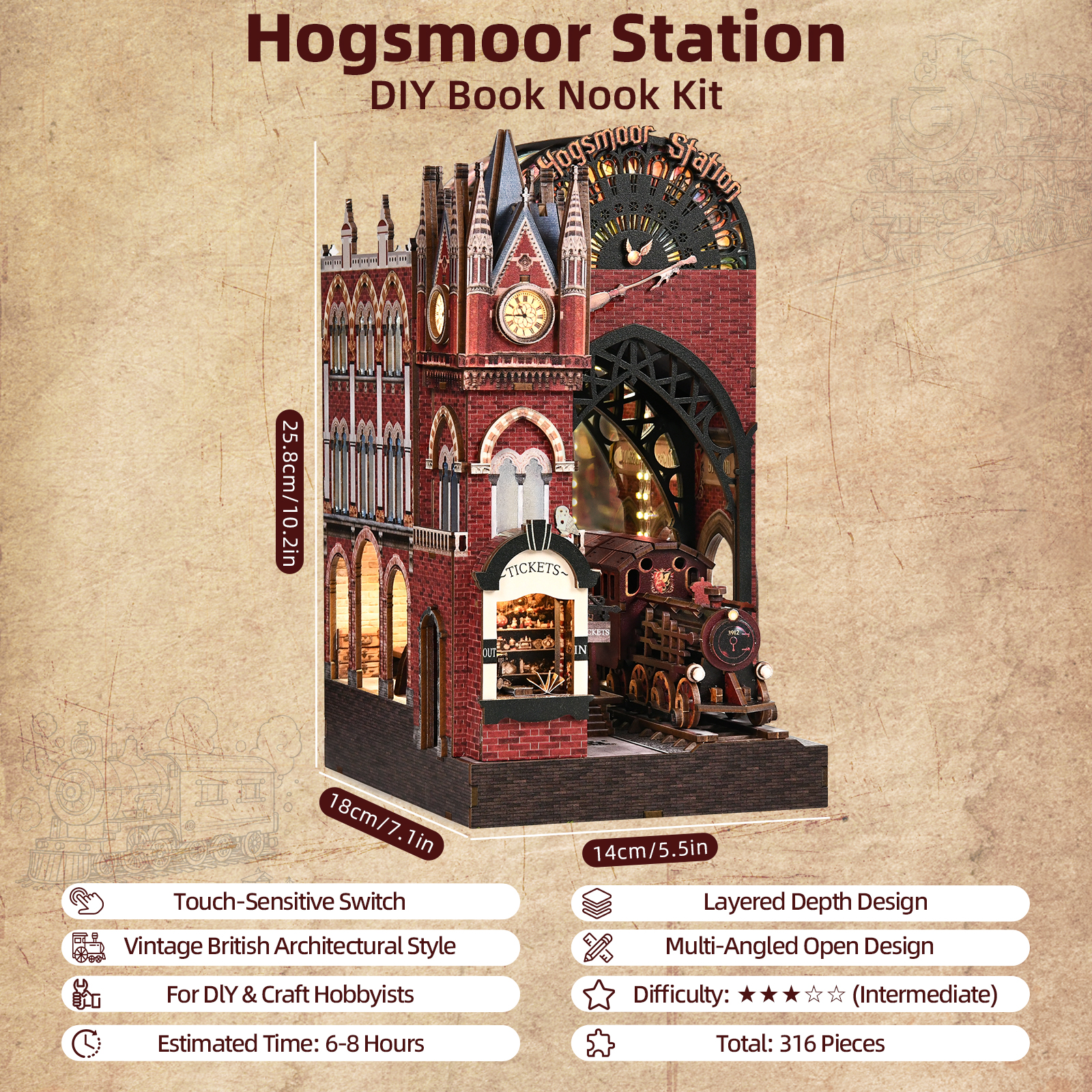 Hogsmoor Station DIY Book Nook Kit