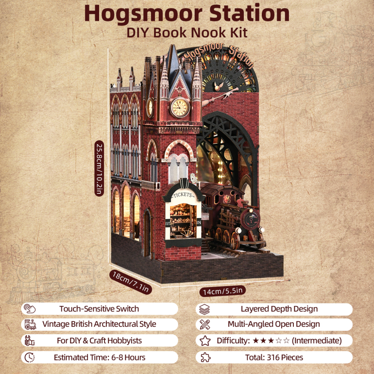 Hogsmoor Station DIY Book Nook Kit