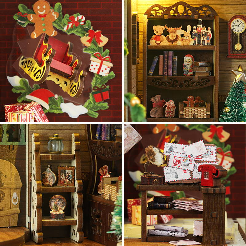 Santa's Cottage | Christmas Series DIY Book Nook Kit-Book Nook World