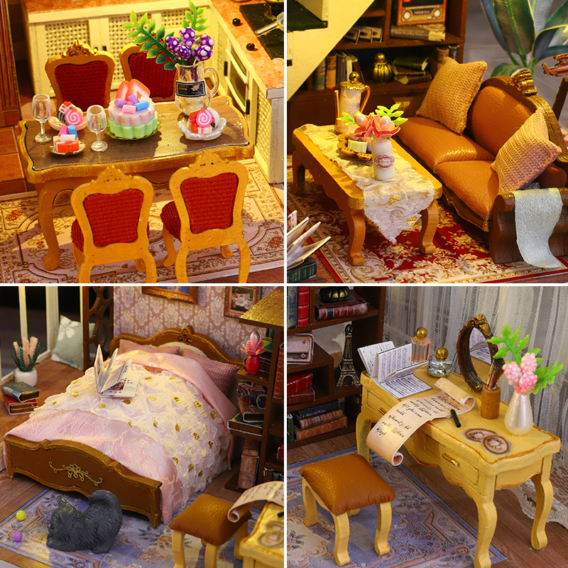Timeless Elegance Villa DIY Miniature Dollhouse Kit-Book Nook World