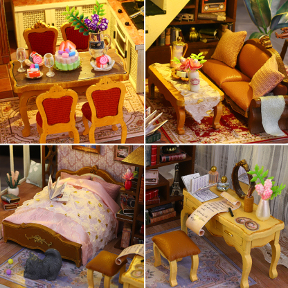 Timeless Elegance Villa DIY Miniature Dollhouse Kit-Book Nook World
