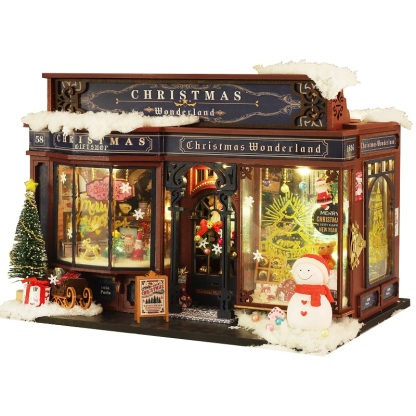 Christmas Wonderland DIY Miniature Dollhouse Kit-Book Nook World